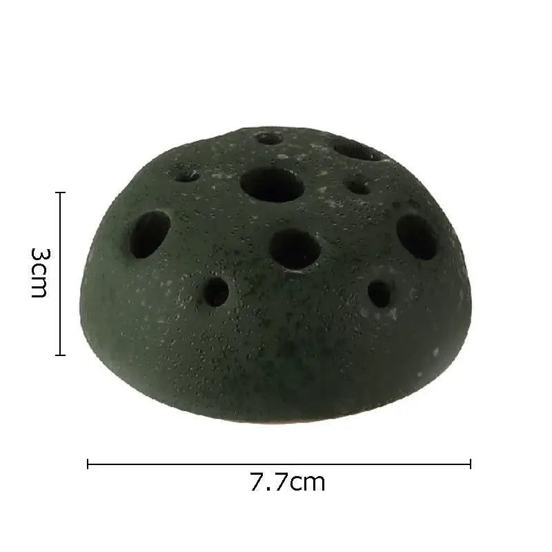Modern earthy lotus seedpod ceramic incense burner living room decor
