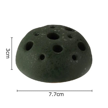 Modern earthy lotus seedpod ceramic incense burner living room decor