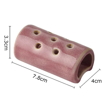 Modern earthy lotus seedpod ceramic incense burner living room decor