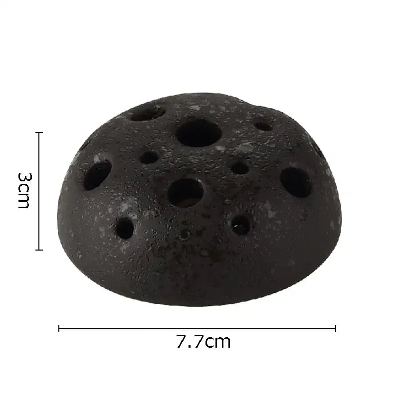 Modern earthy lotus seedpod ceramic incense burner living room decor