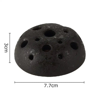Modern earthy lotus seedpod ceramic incense burner living room decor