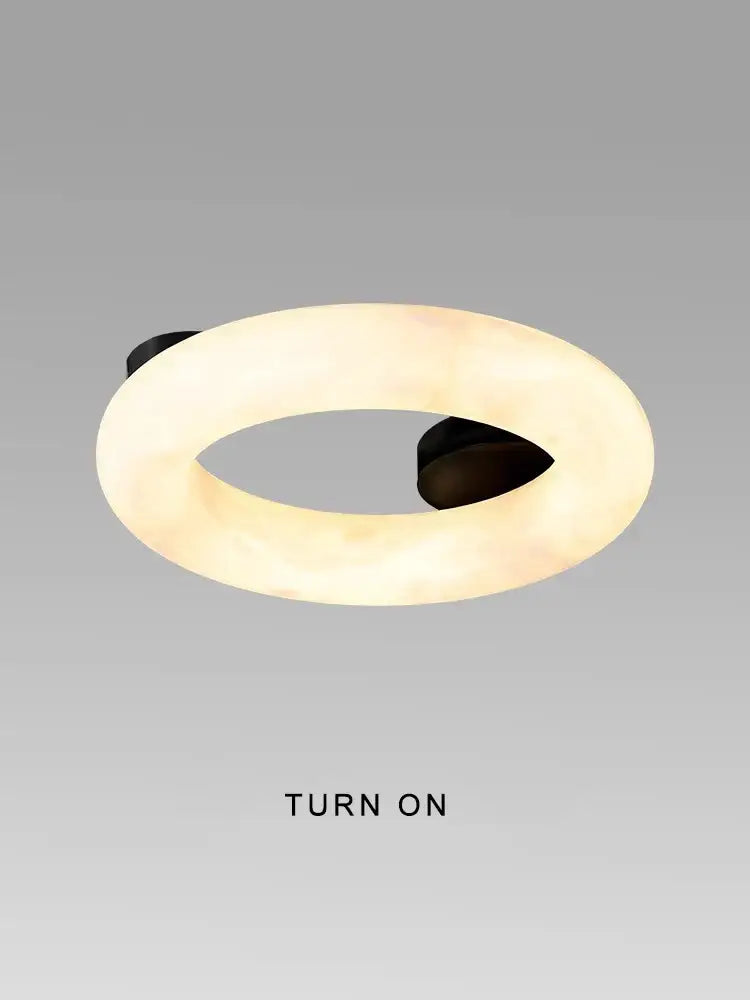 Modern elegant alabaster marble ceiling chandelier for living room