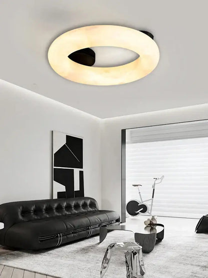 Modern elegant alabaster marble ceiling chandelier for living room