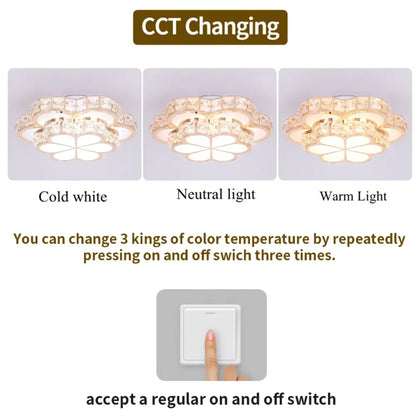 Modern elegant crystal led chandelier – living room ceiling lamp