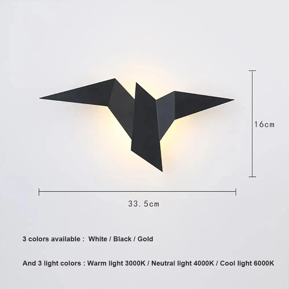 Modern elegant triangular led wall lamp for bedroom study