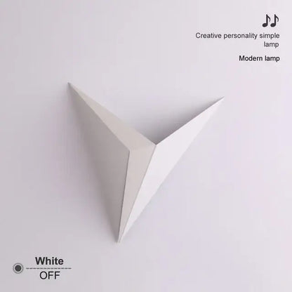 Modern elegant triangular led wall lamp for bedroom study