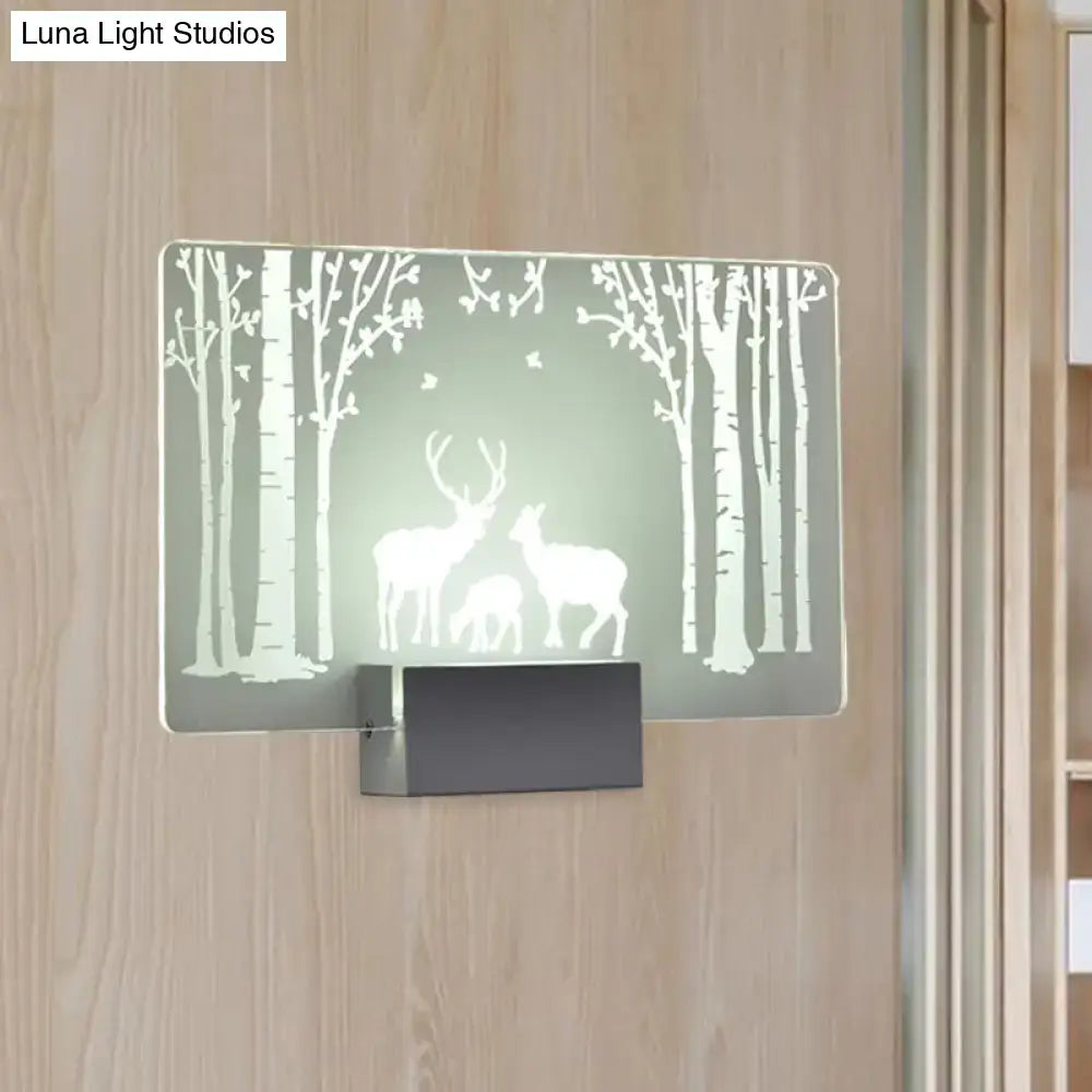 Modern elk forest wall lamp bedroom artistry lighting 110v 120v