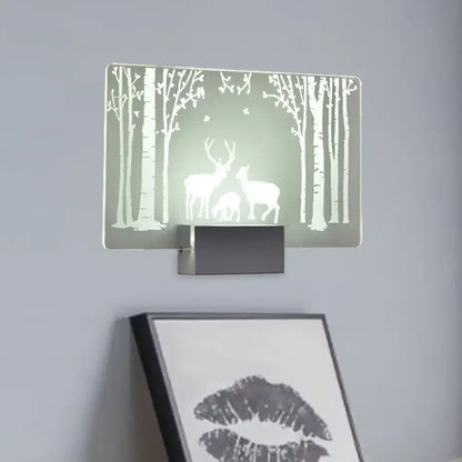 Modern elk forest wall lamp bedroom artistry lighting 110v 120v