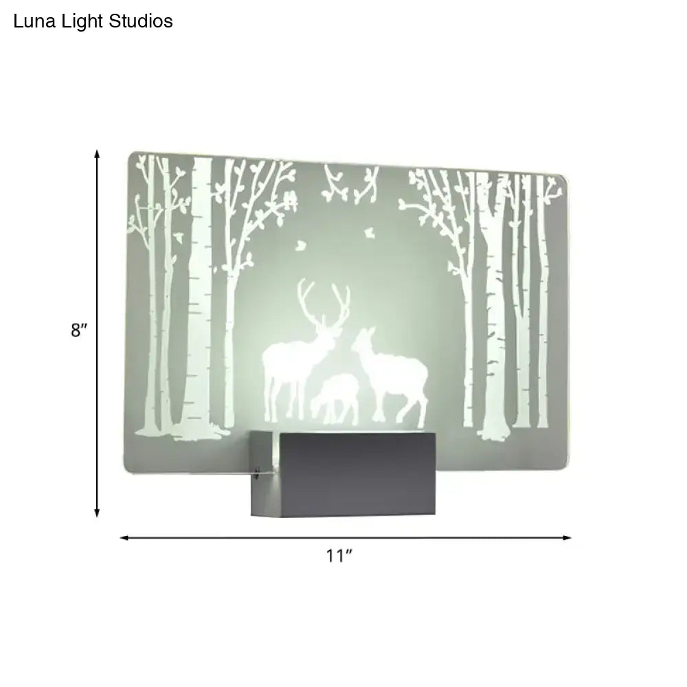 Modern elk forest wall lamp bedroom artistry lighting 110v 120v