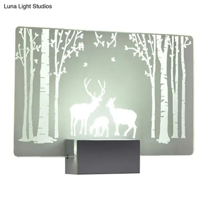 Modern elk forest wall lamp bedroom artistry lighting 110v 120v