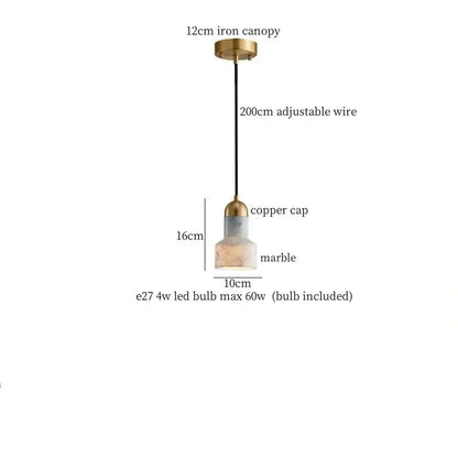 Modern emerald green and brass led pendant lamp for dining room