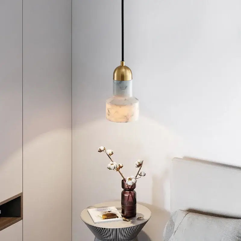 Modern emerald green and brass led pendant lamp for dining room