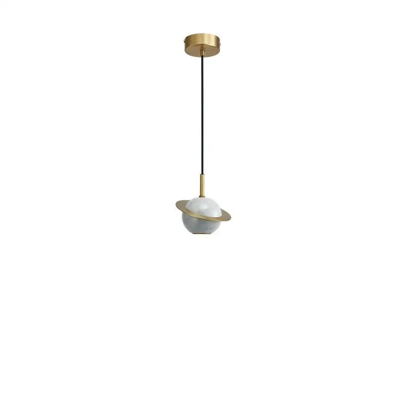 Modern emerald green marble led pendant lamp dining room