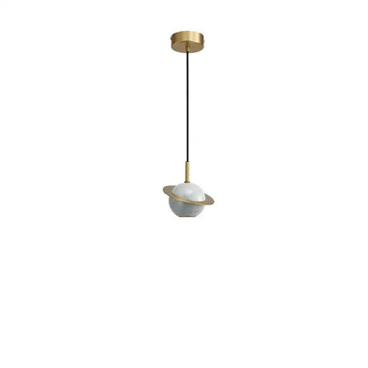 Modern emerald green marble led pendant lamp dining room