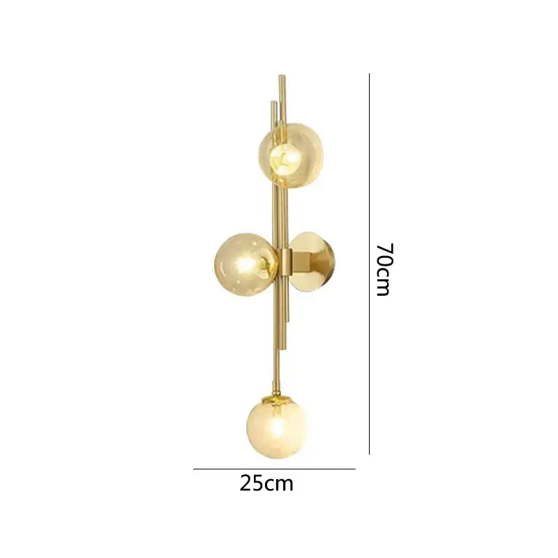 Modern emerald green white glass ball wall lamps bedroom sconce