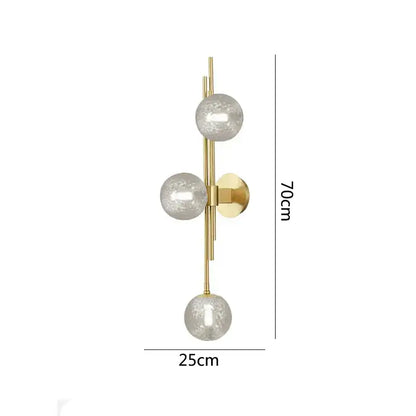 Modern emerald green white glass ball wall lamps bedroom sconce