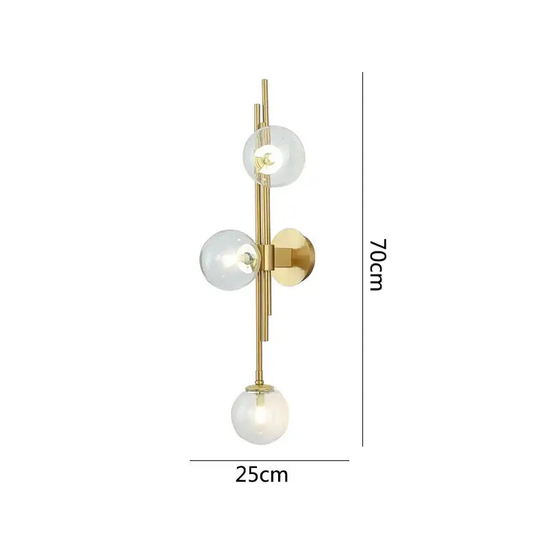 Modern emerald green white glass ball wall lamps bedroom sconce