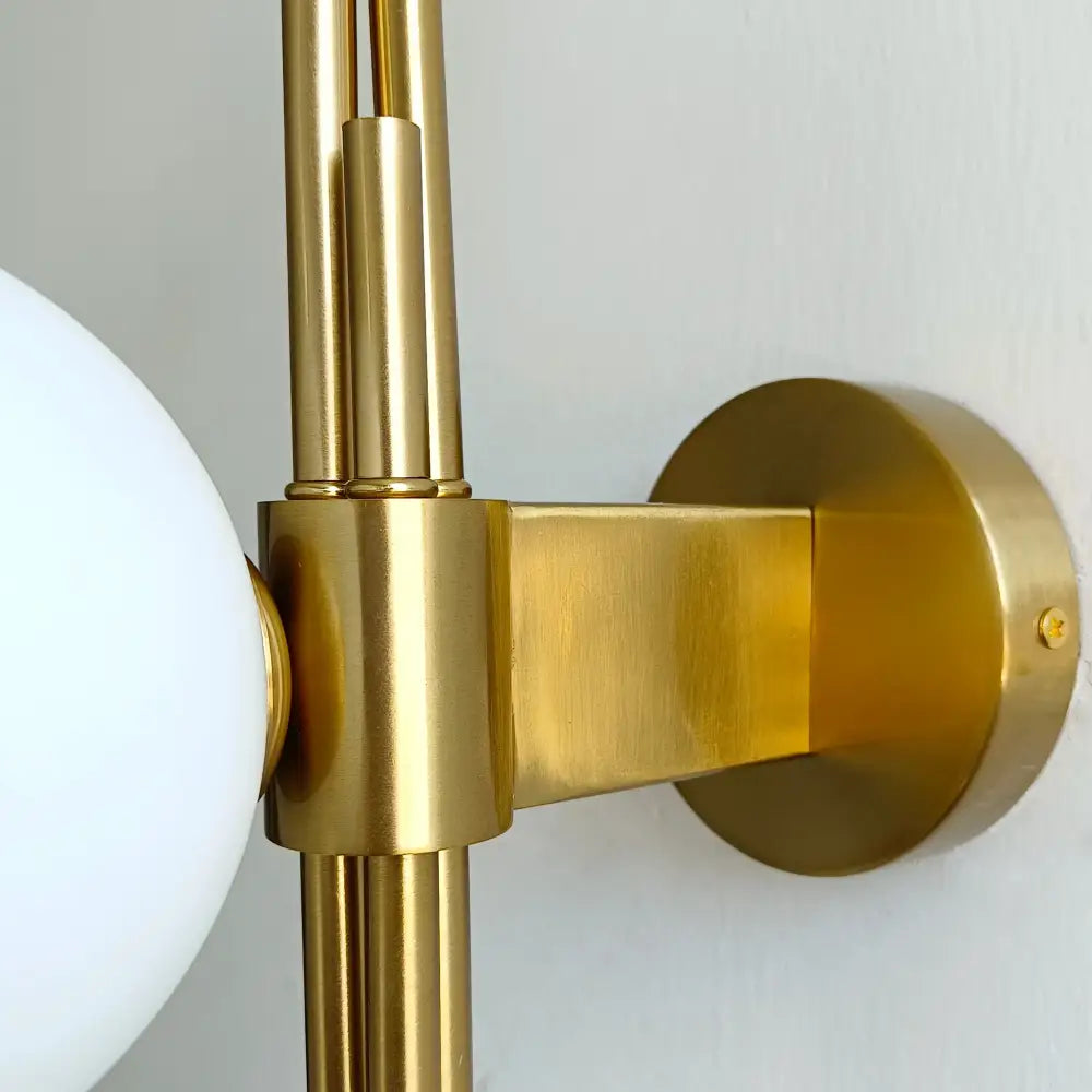Modern emerald green white glass ball wall lamps bedroom sconce