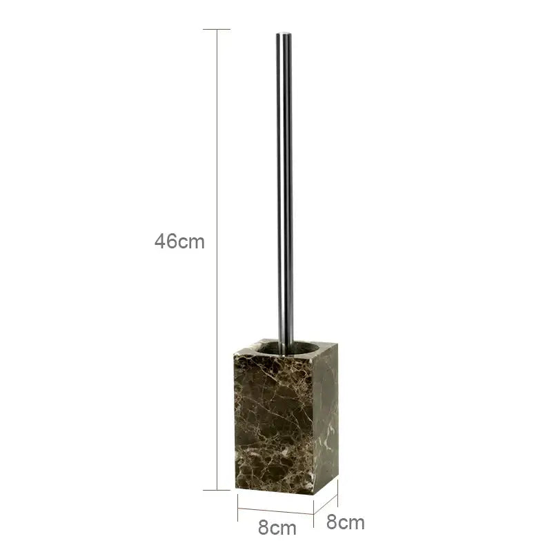 Modern emperador dark marble bathroom set with chrome accents