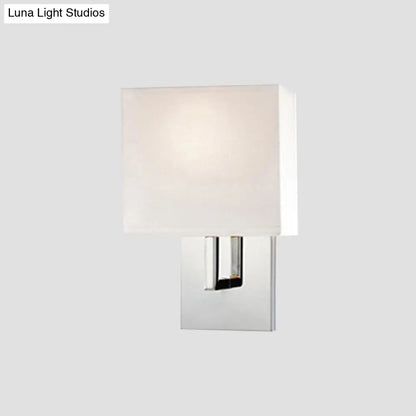 DecorBites™ Modern Fabric Drum Wall Mount 1 Light Sconce in Black/White