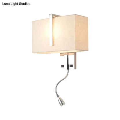DecorBites™ Modern Fabric LED Wall Sconce in Chrome - Stylish Lighting for Living Room