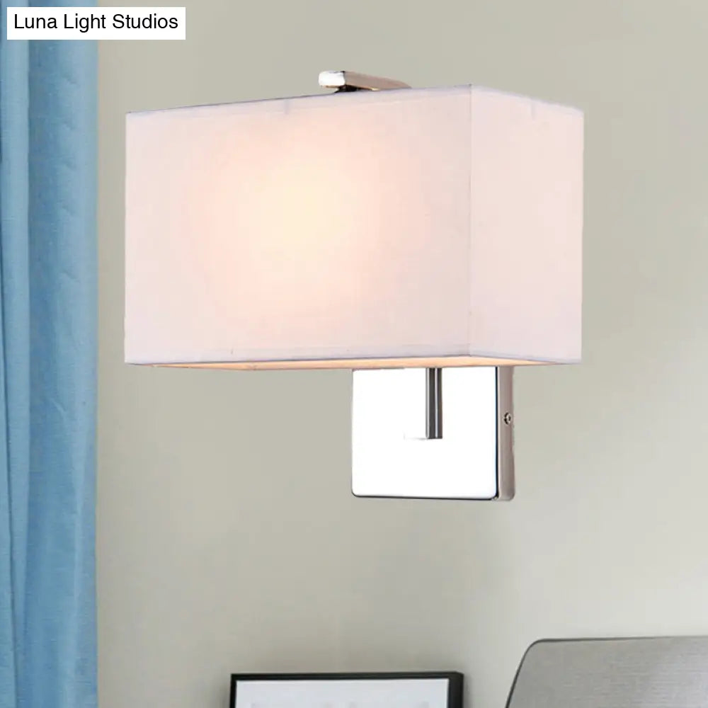 DecorBites™ Modern Fabric LED Wall Sconce in Chrome - Stylish Lighting for Living Room