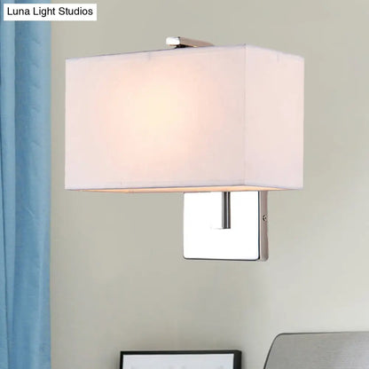 DecorBites™ Modern Fabric LED Wall Sconce in Chrome - Stylish Lighting for Living Room