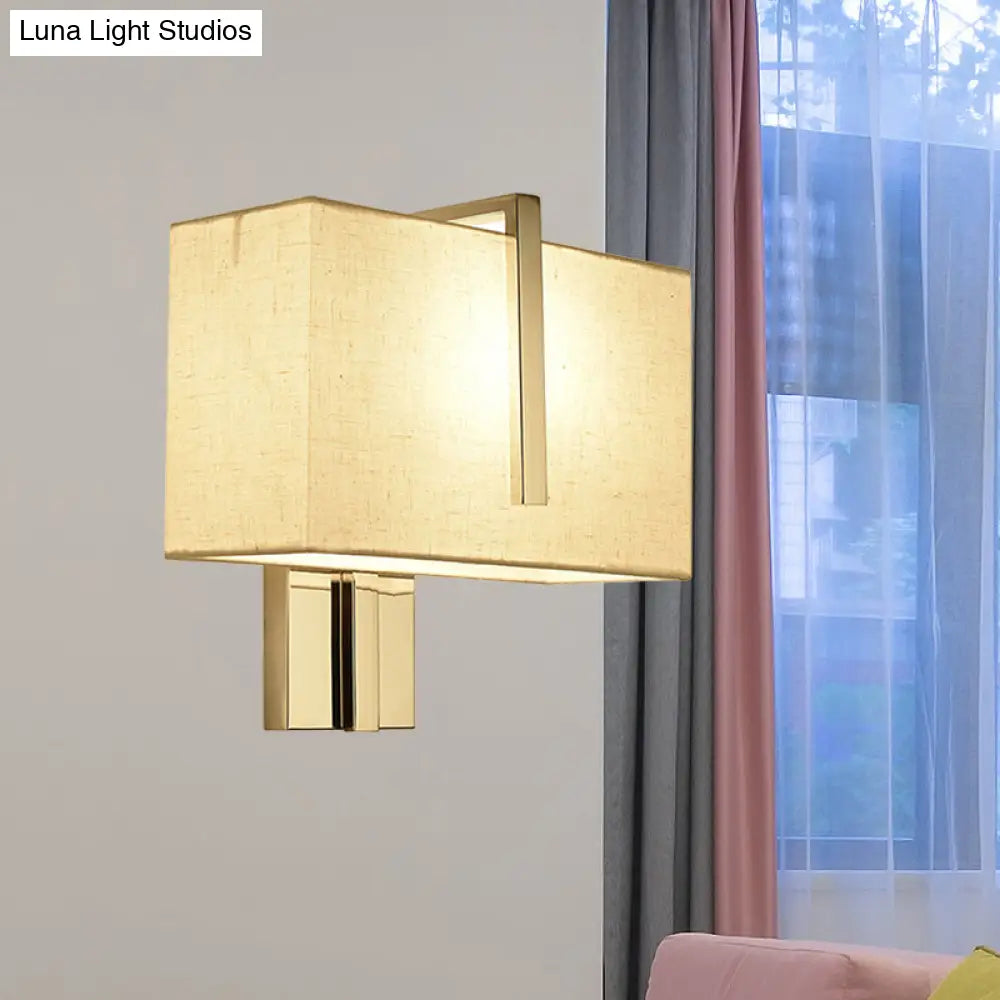 DecorBites™ Modern Fabric LED Wall Sconce in Chrome - Stylish Lighting for Living Room