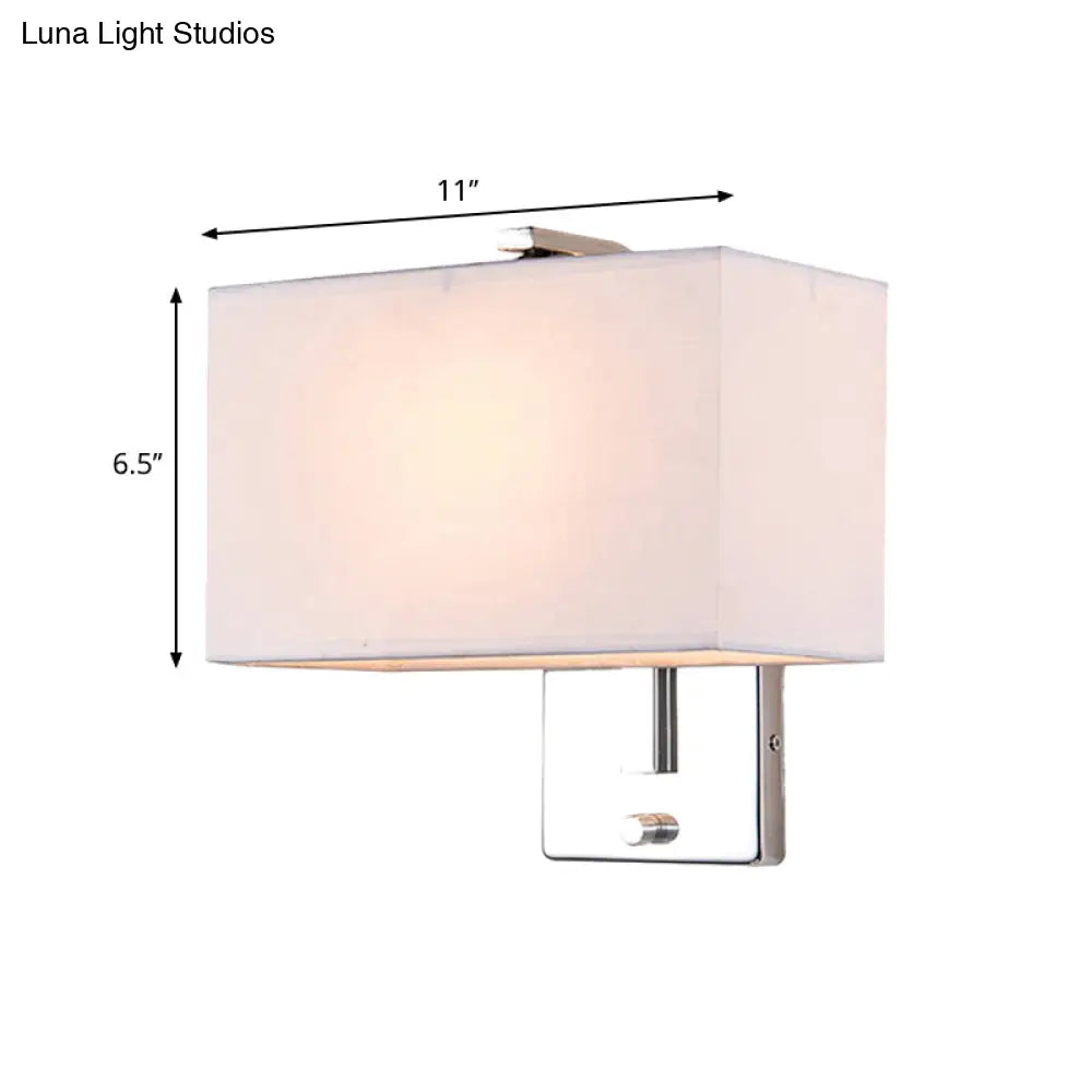 DecorBites™ Modern Fabric LED Wall Sconce in Chrome - Stylish Lighting for Living Room