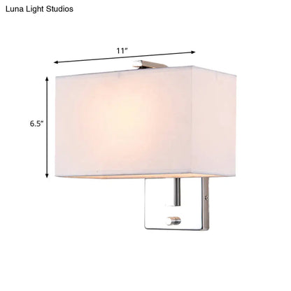 DecorBites™ Modern Fabric LED Wall Sconce in Chrome - Stylish Lighting for Living Room