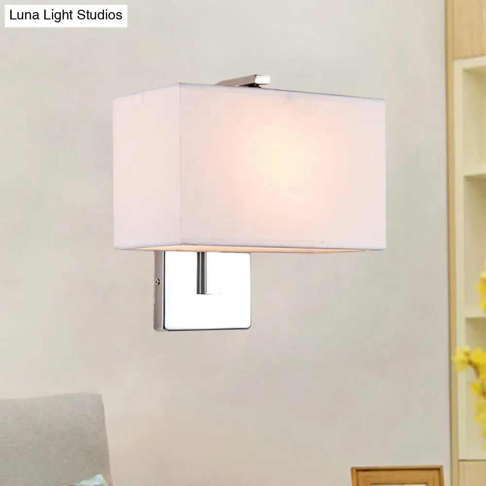 DecorBites™ Modern Fabric LED Wall Sconce in Chrome - Stylish Lighting for Living Room