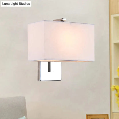 DecorBites™ Modern Fabric LED Wall Sconce in Chrome - Stylish Lighting for Living Room