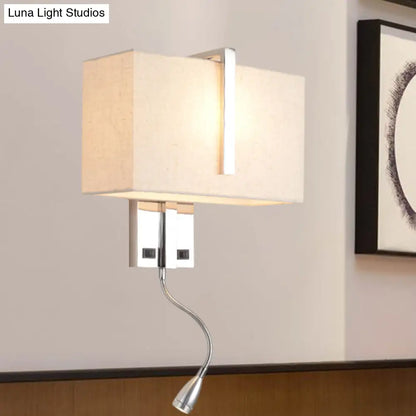 DecorBites™ Modern Fabric LED Wall Sconce in Chrome - Stylish Lighting for Living Room