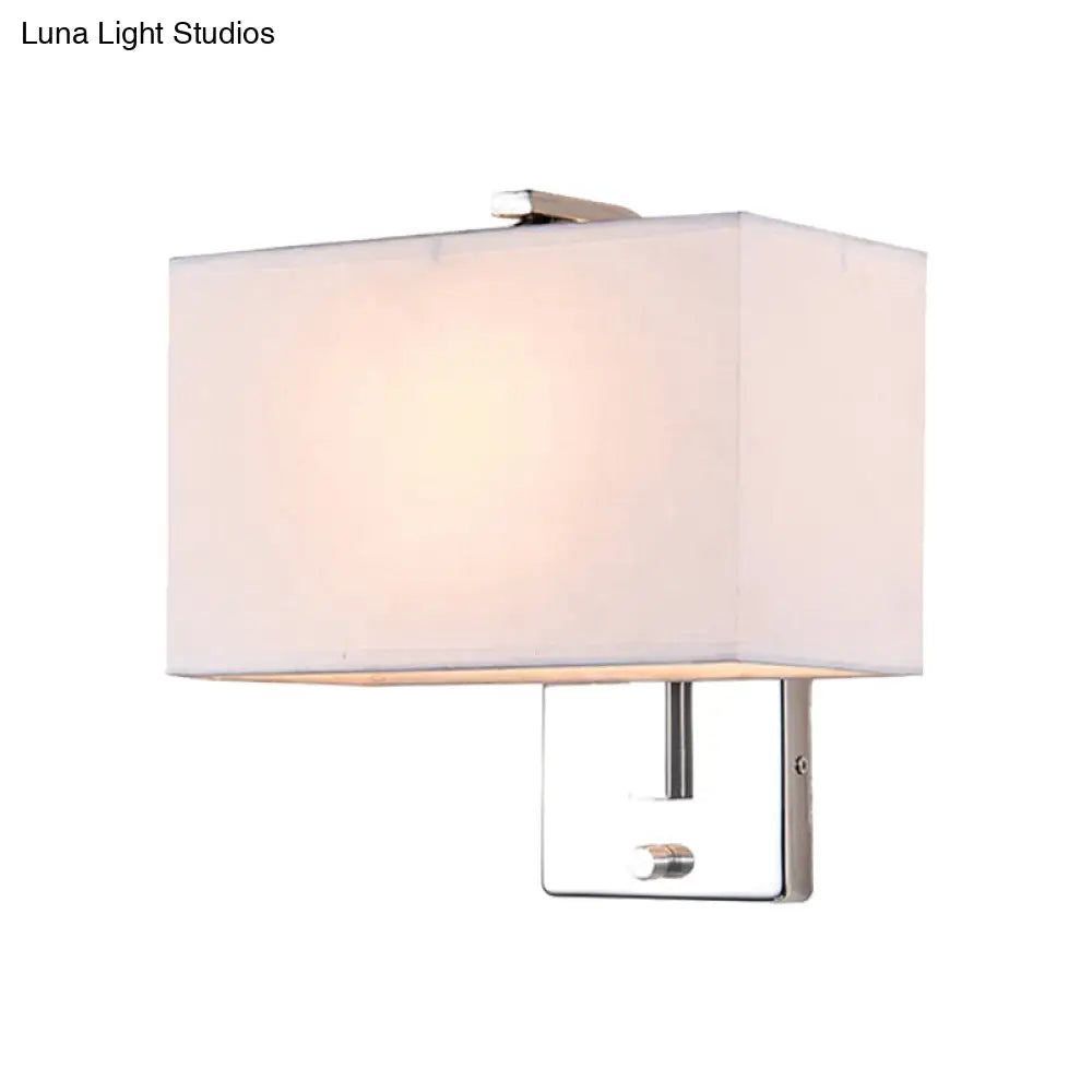 DecorBites™ Modern Fabric LED Wall Sconce in Chrome - Stylish Lighting for Living Room