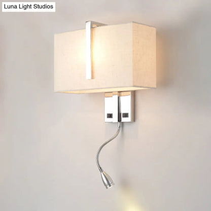 DecorBites™ Modern Fabric LED Wall Sconce in Chrome - Stylish Lighting for Living Room