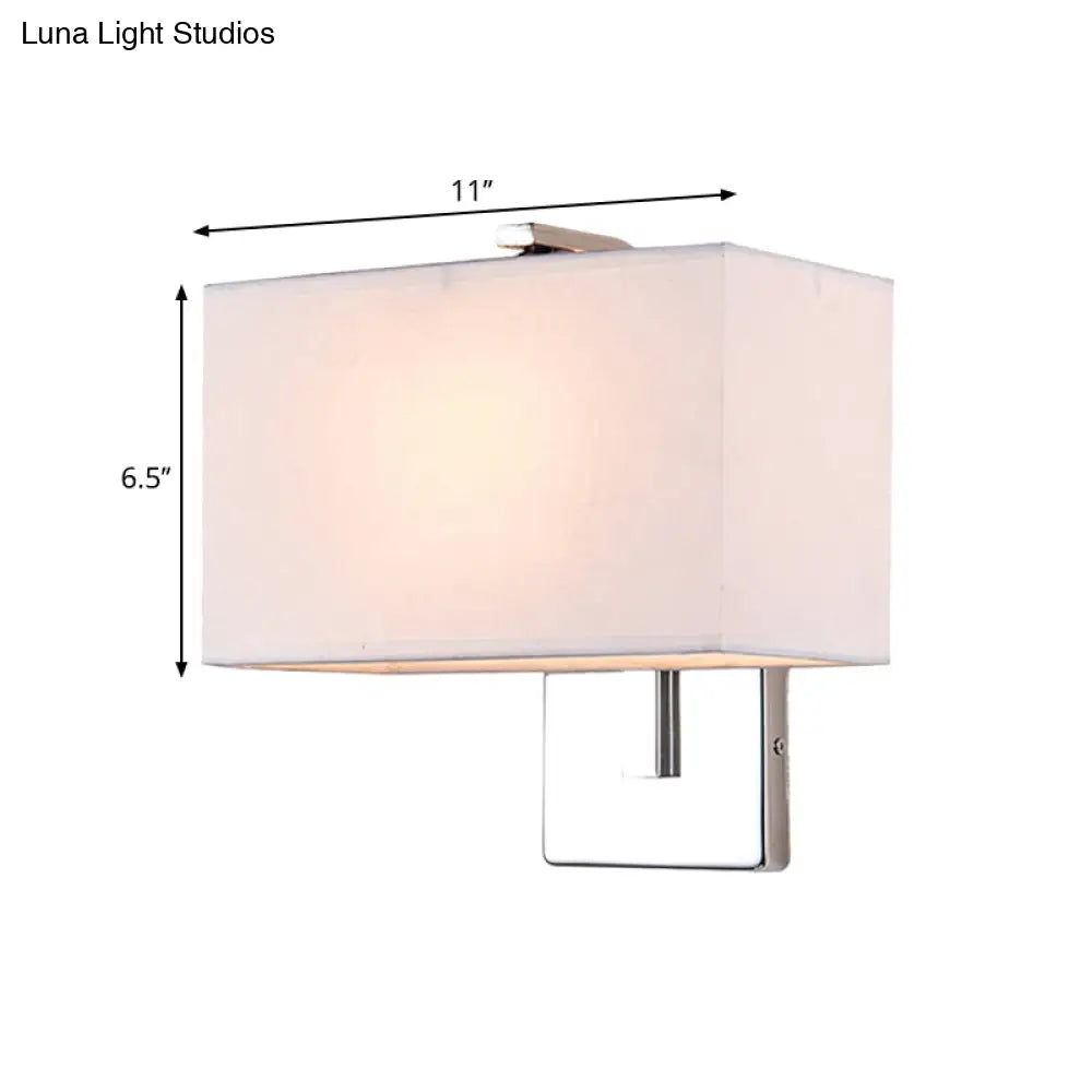 DecorBites™ Modern Fabric LED Wall Sconce in Chrome - Stylish Lighting for Living Room
