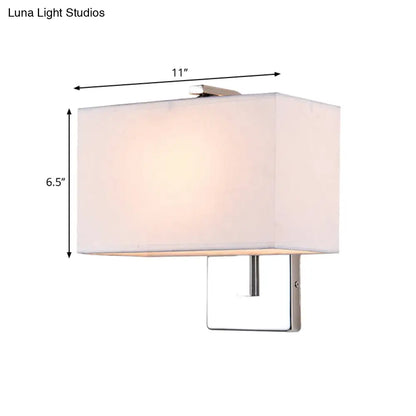 DecorBites™ Modern Fabric LED Wall Sconce in Chrome - Stylish Lighting for Living Room