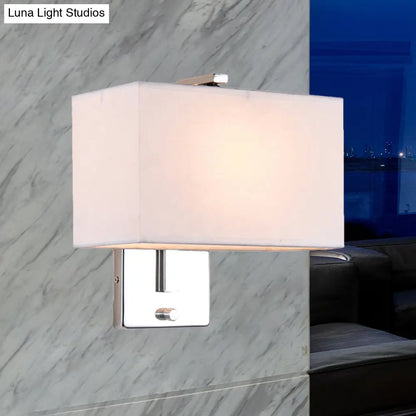 DecorBites™ Modern Fabric LED Wall Sconce in Chrome - Stylish Lighting for Living Room