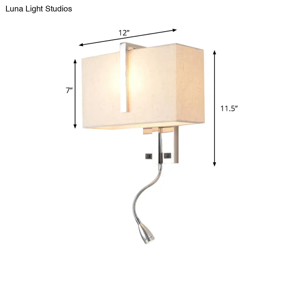 DecorBites™ Modern Fabric LED Wall Sconce in Chrome - Stylish Lighting for Living Room
