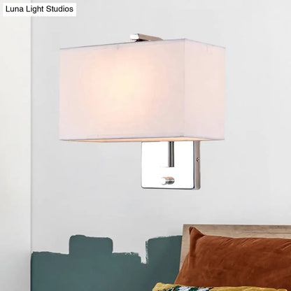 DecorBites™ Modern Fabric LED Wall Sconce in Chrome - Stylish Lighting for Living Room