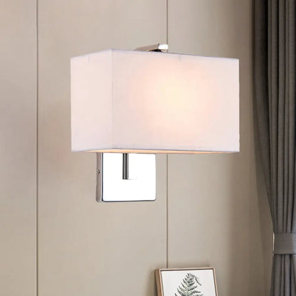 DecorBites™ Modern Fabric LED Wall Sconce in Chrome - Stylish Lighting for Living Room
