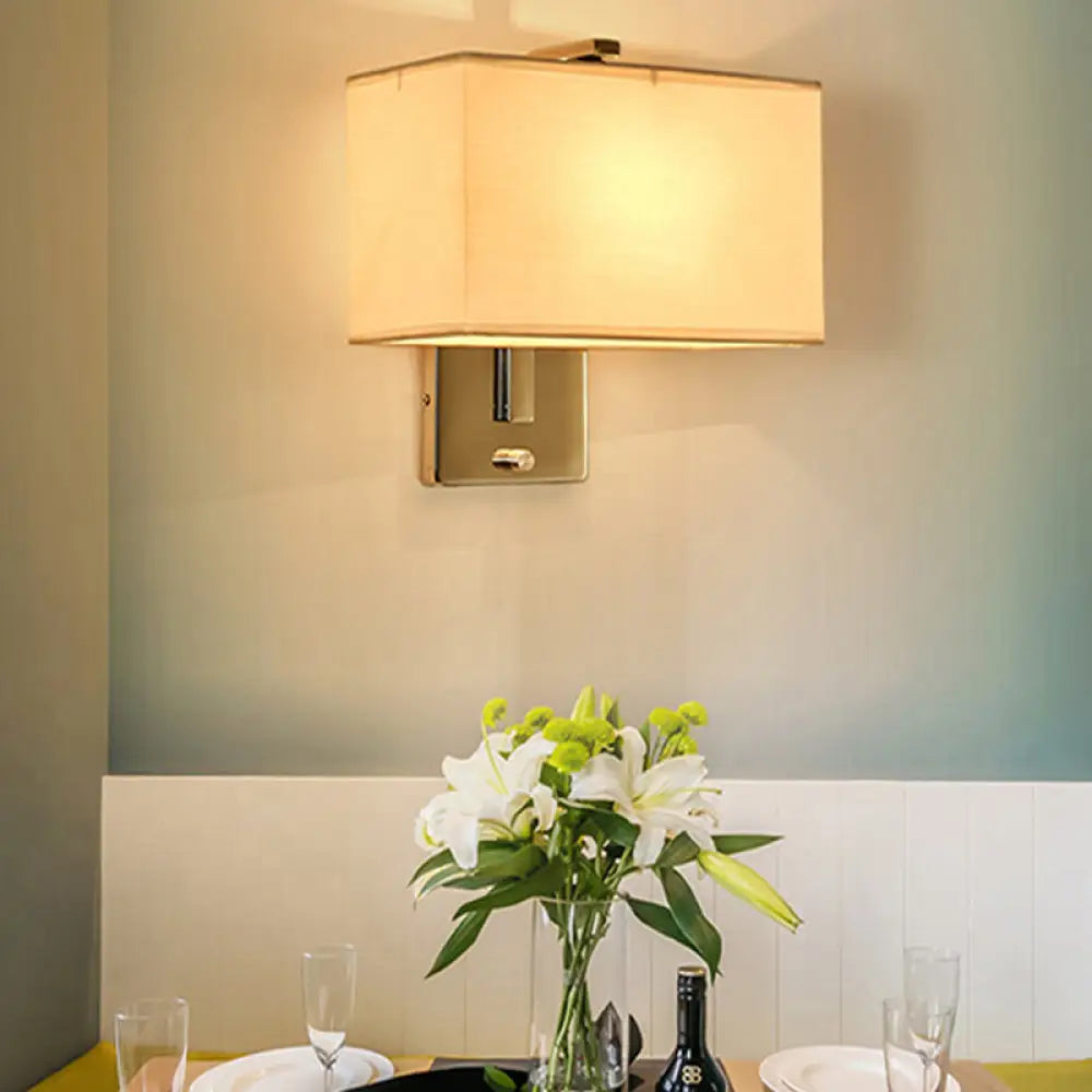 DecorBites™ Modern Fabric LED Wall Sconce in Chrome - Stylish Lighting for Living Room