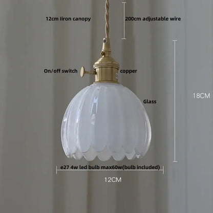 Modern faceted clear glass pendant lamp kitchen knob switch