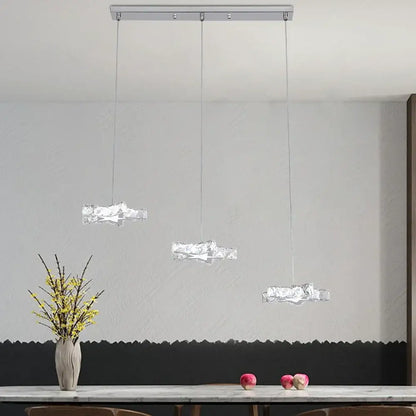 Modern faceted crystal stars led pendant – dining room light