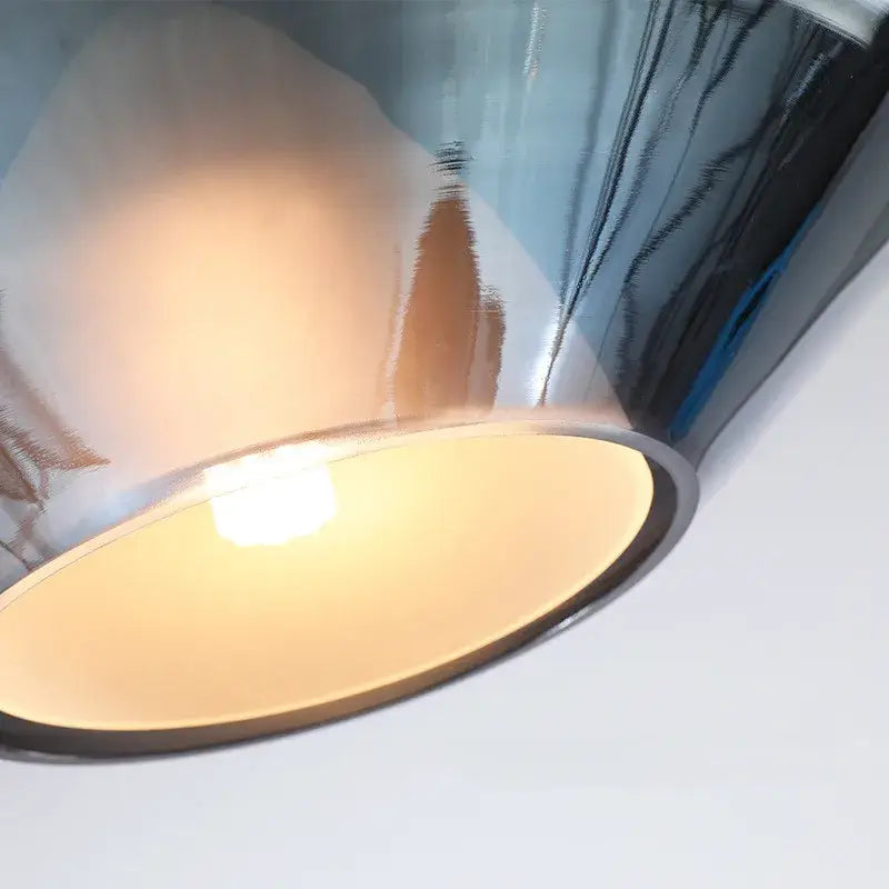 Modern faceted glass pendant lights dining room art decor