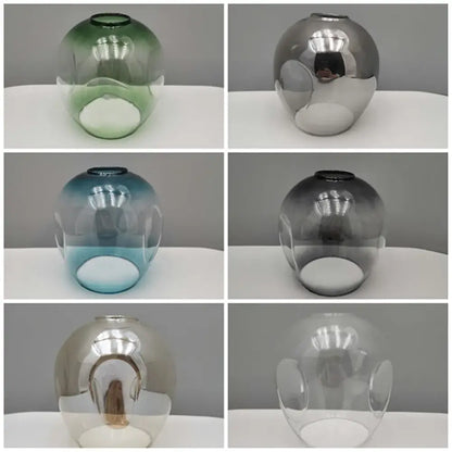 Modern faceted glass shade replacement for living room lamp cover
