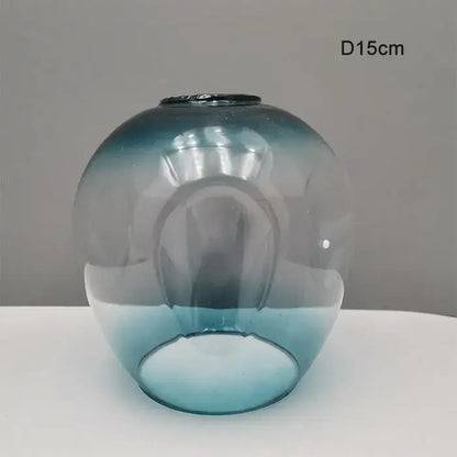 Modern faceted glass shade replacement for living room lamp cover