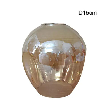 Modern faceted glass shade replacement for living room lamp cover