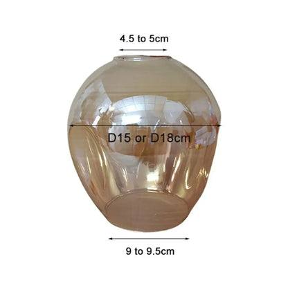 Modern faceted glass shade replacement for living room lamp cover