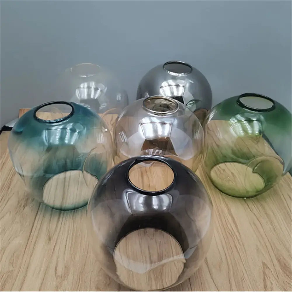 Modern faceted glass shade replacement for living room lamp cover